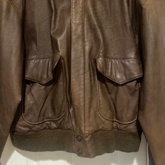 Wilsons The Leather Expert Thinsulate 3M Brown Leather Biker Jacket Men’s  XL - Picture 2 of 12